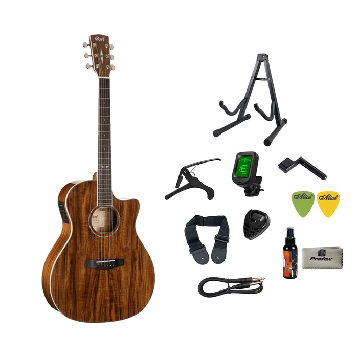 Cort GA5F-KOA Cutaway Acoustic-Electric Guitar - Natural