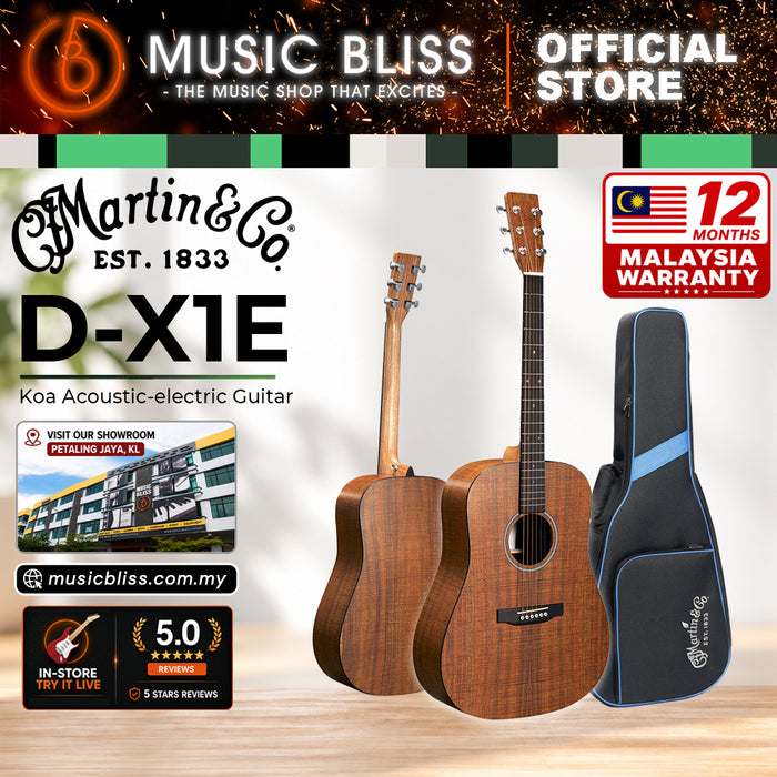 Martin D-X1E Koa Acoustic-electric Guitar - Figured Koa