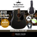 KEPMA D1CE Dreadnought Acoustic Guitar with K-1 Pickup - Black Matt - Music Bliss Malaysia