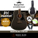 KEPMA D1C Dreadnought Acoustic Guitar - Black Matt - Music Bliss Malaysia