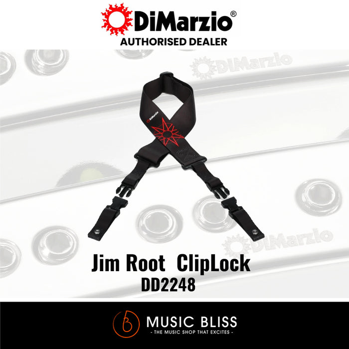 DiMarzio DD2248 Jim Root #4 ClipLock Strap - Black - Music Bliss Malaysia