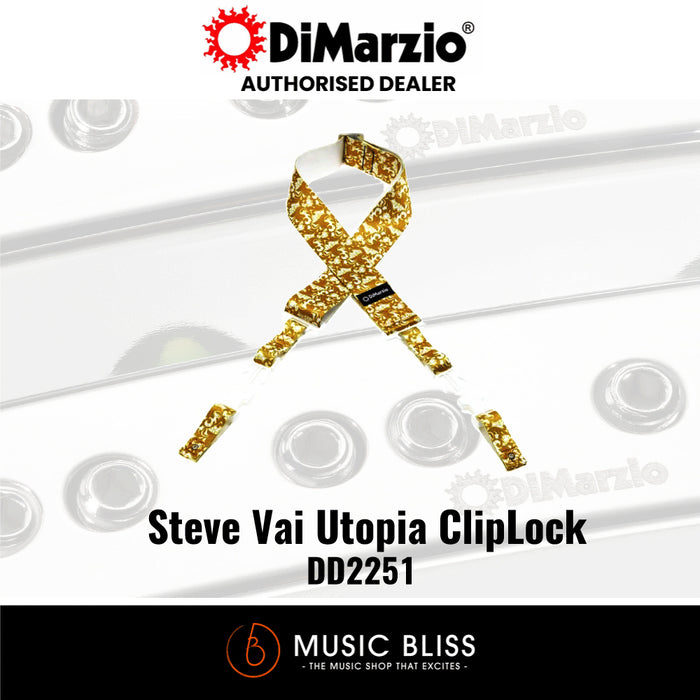 DiMarzio DD2251 Steve Vai Utopia ClipLock Strap - White Gold - Music Bliss Malaysia