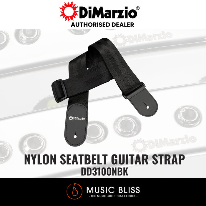 DiMarzio DD3100NBK 2″ Nylon Seatbelt Guitar Strap - Music Bliss Malaysia