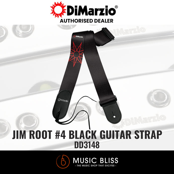 DiMarzio DD3148 Jim Root #4 Standard Guitar Strap - Black - Music Bliss Malaysia