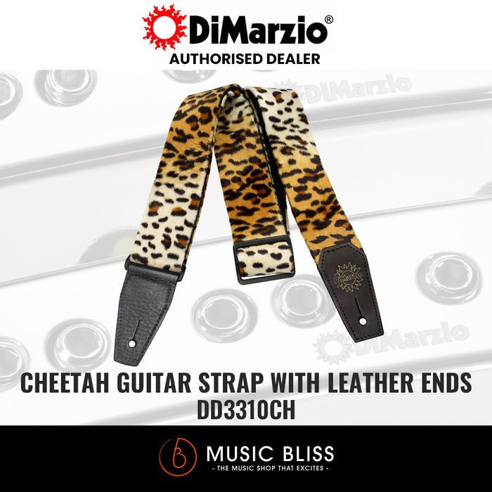 DiMarzio DD3310CH Faux Fur Guitar Strap - Cheetah - Music Bliss Malaysia