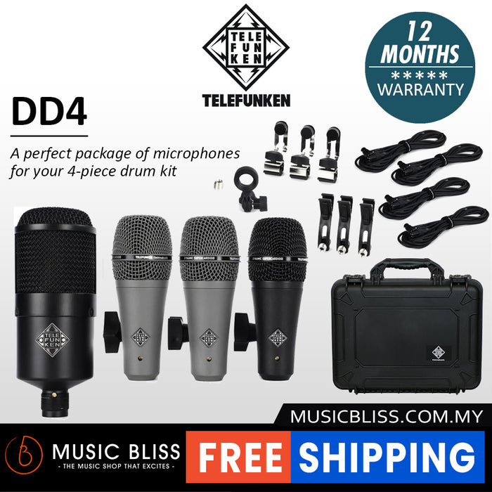 Telefunken DD4 Drum Microphone Package