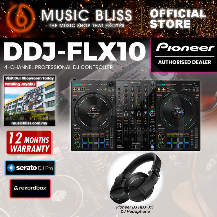 Pioneer DJ DDJ-FLX10 4-deck Rekordbox DJ Controller