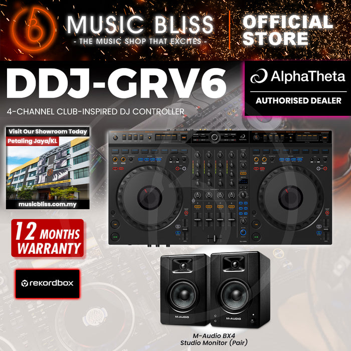 AlphaTheta DDJ-GRV6 4-channel DJ Controller with Groove Circuit