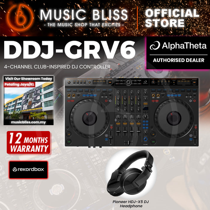 AlphaTheta DDJ-GRV6 4-channel DJ Controller with Groove Circuit