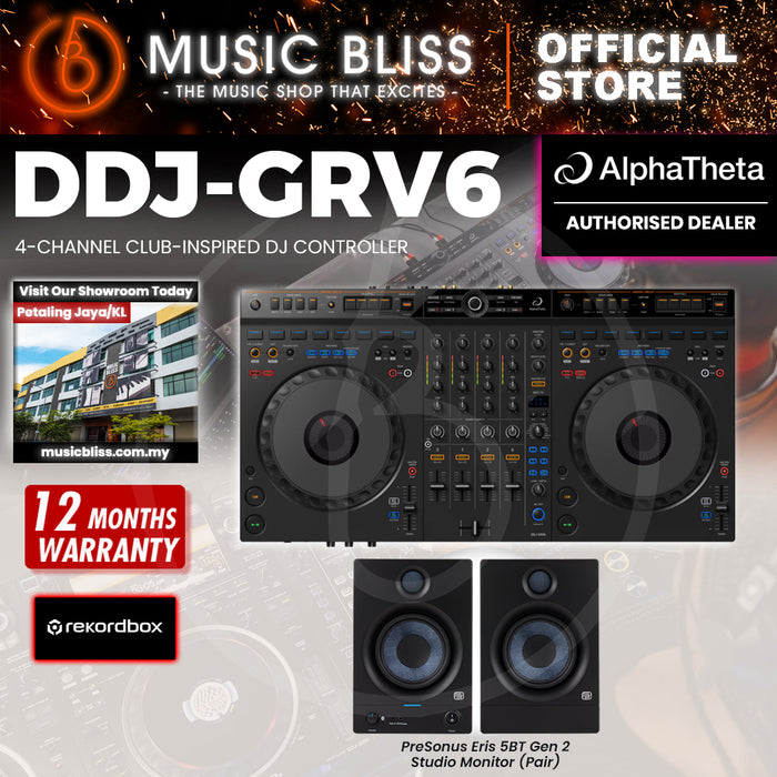 AlphaTheta DDJ-GRV6 4-channel DJ Controller with Groove Circuit