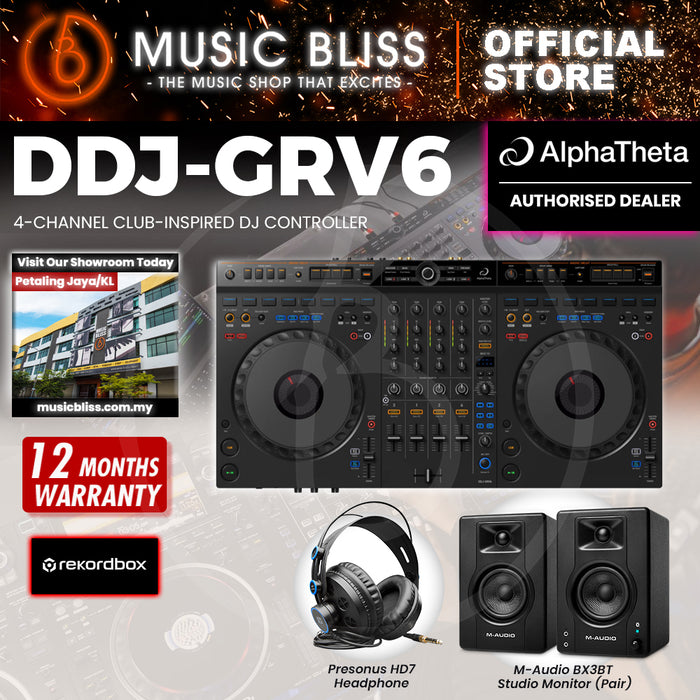 AlphaTheta DDJ-GRV6 4-channel DJ Controller with Groove Circuit