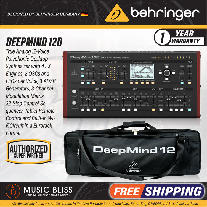 Behringer DeepMind 12D 12-voice Analog Desktop Synthesizer