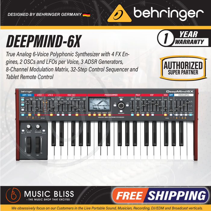 Behringer DeepMind 6X Polyphonic Analog Synthesizer