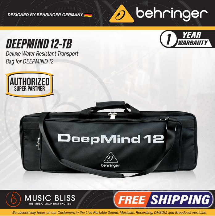 Behringer DeepMind 12-TB Deluxe Water Resistant Transport Bag for DeepMind 12 - Music Bliss Malaysia
