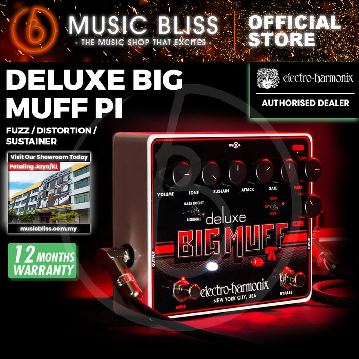 Electro Harmonix Deluxe Big Muff Pi Fuzz Pedal with Mid-Shift