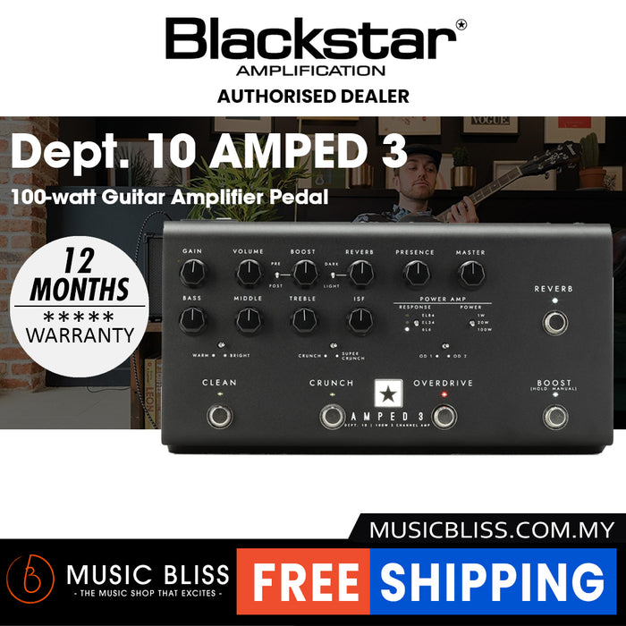 Blackstar Dept. 10 AMPED 3 100-watt Guitar Amplifier Pedal - Music Bliss Malaysia