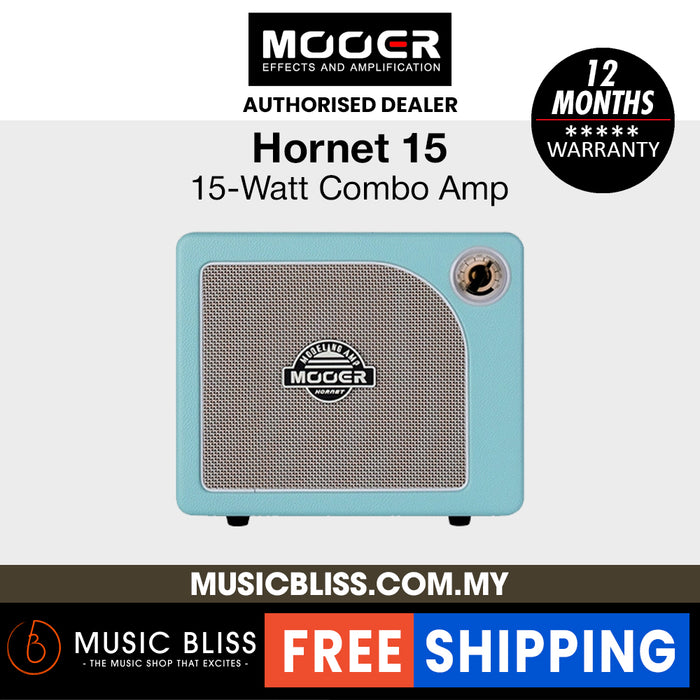 Mooer Hornet 15-Watt Modeling Guitar Amplifier - Blue
