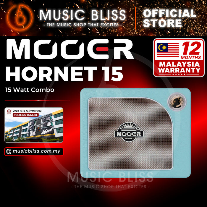 Mooer Hornet 15-Watt Modeling Guitar Amplifier - Blue