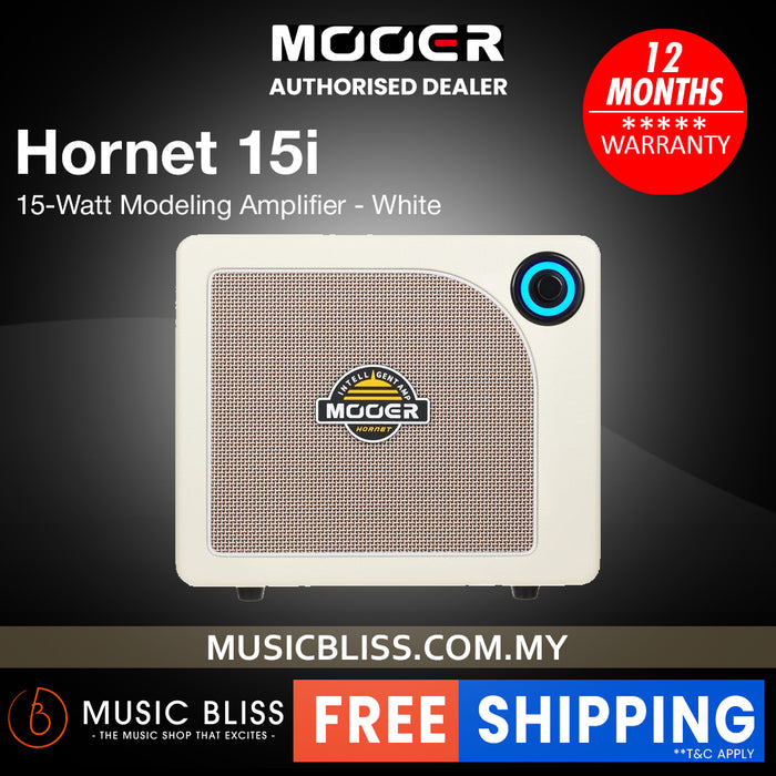 Mooer Hornet 15i 15-Watt Modeling Amplifier - White