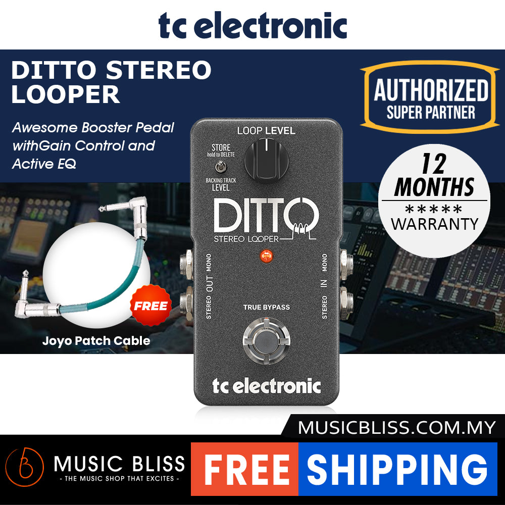 TC Electronic Ditto Stereo Looper Guitar Effects Pedal | Music Bliss ...