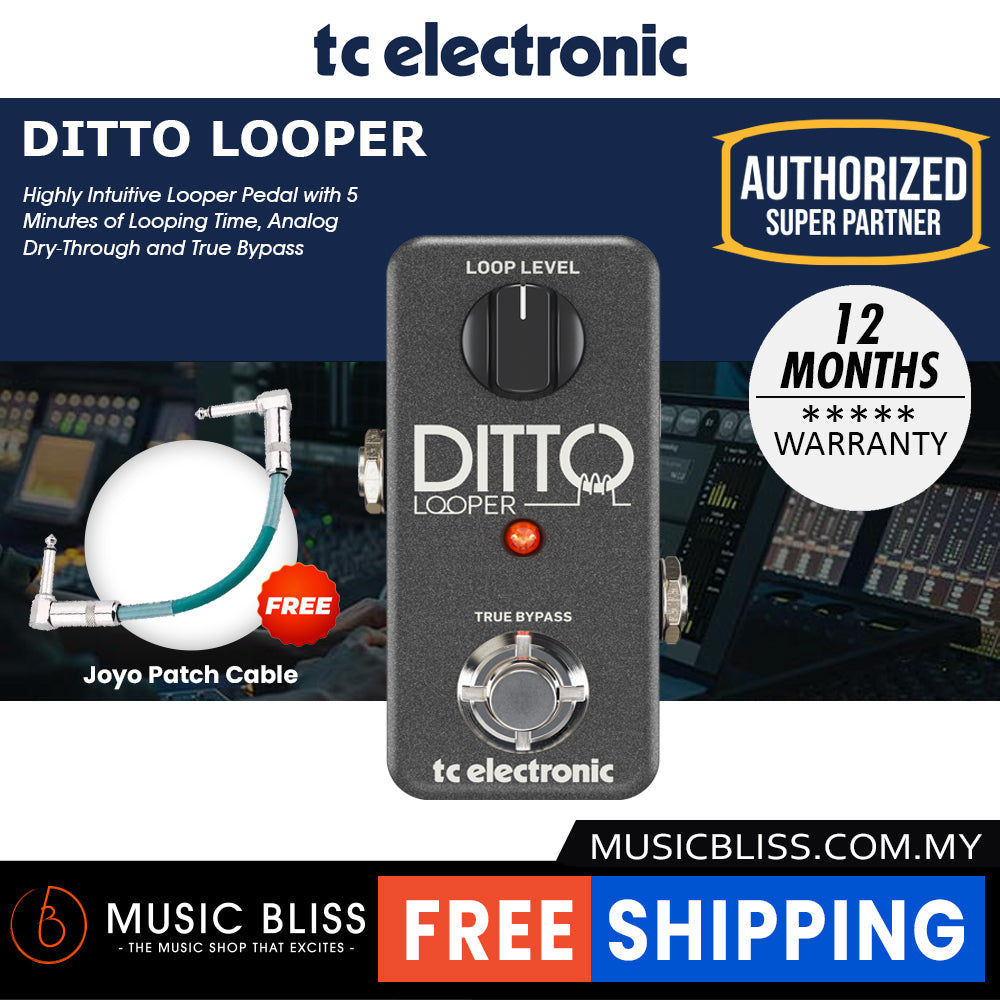 TC Electronic Ditto Looper Guitar Effects Pedal Music Bliss Malaysia