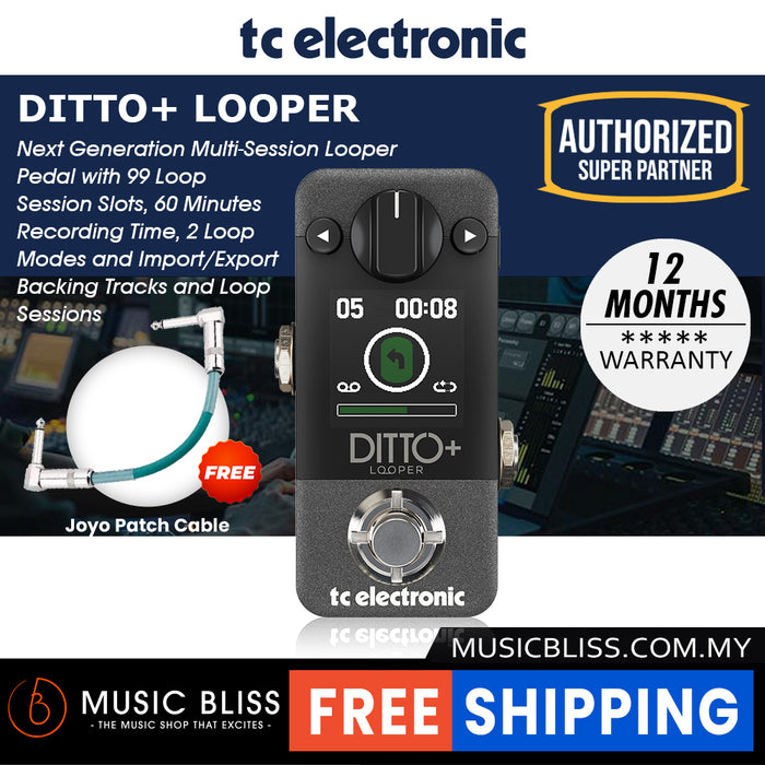 TC Electronic Ditto+ Looper Pedal - Music Bliss Malaysia