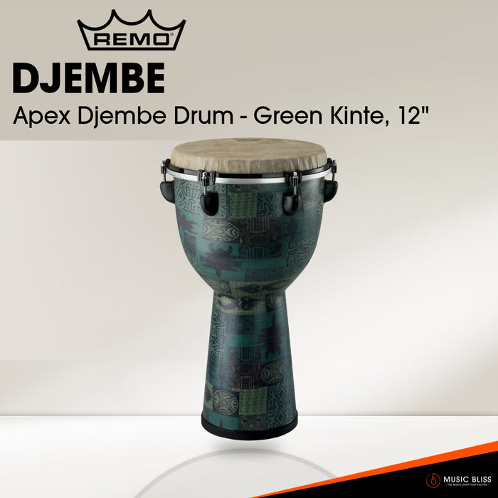 Remo Designer Series Apex Djembe Drum - 12" - Green Kinte