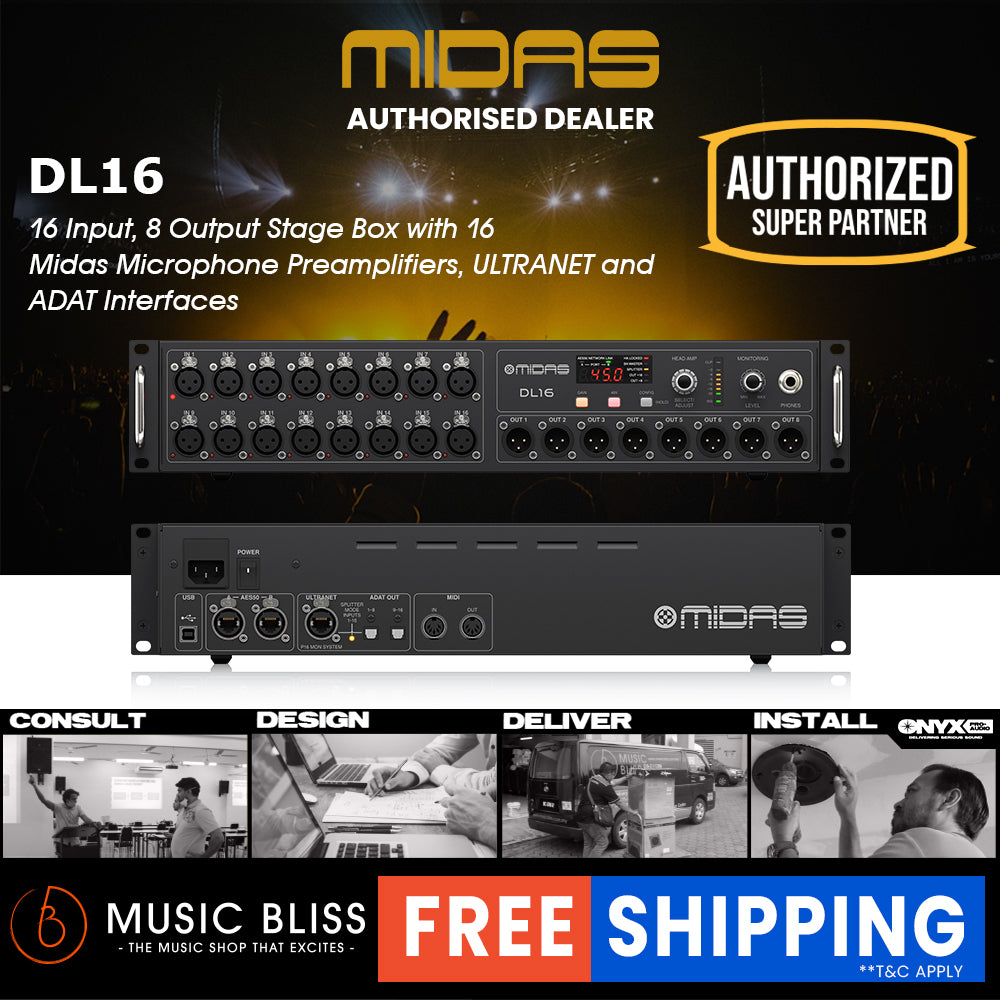 Midas DL16 16-input / 8-output Stage Box (DL-16) | Music Bliss Malaysia