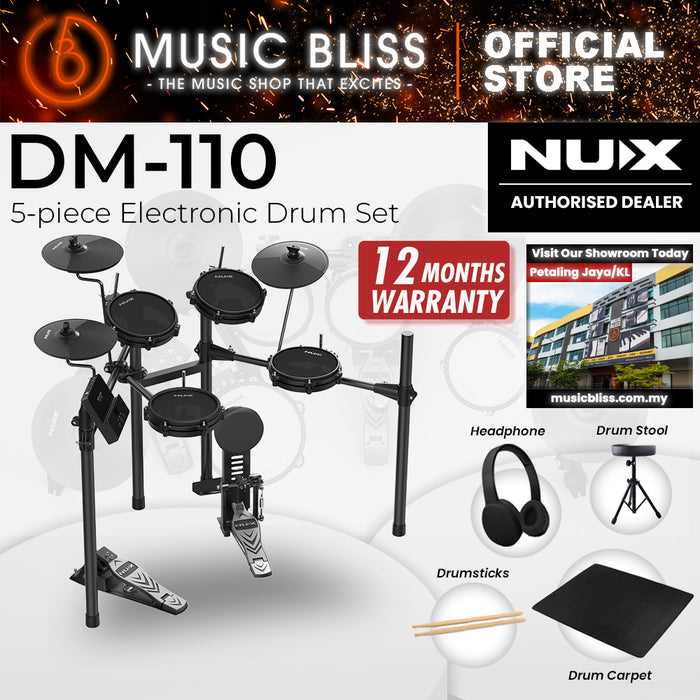 NUX DM-110 5-Piece Digital Electronic Drum Set