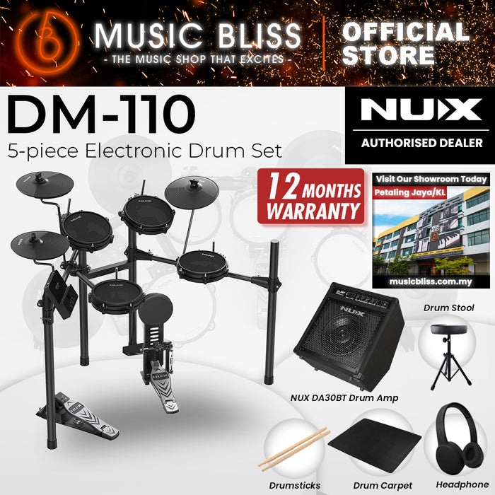 NUX DM-110 5-Piece Digital Electronic Drum Set
