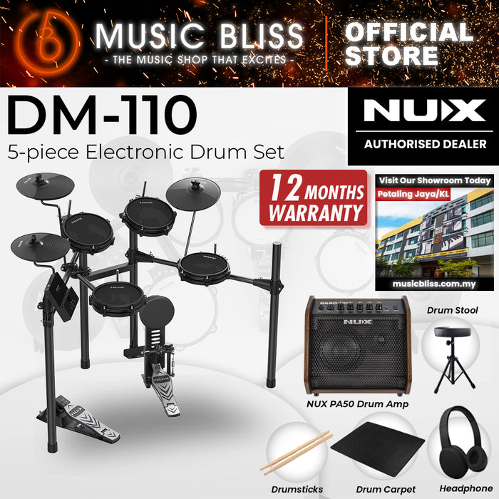 NUX DM-110 5-Piece Digital Electronic Drum Set
