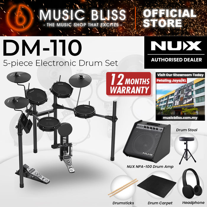 NUX DM-110 5-Piece Digital Electronic Drum Set