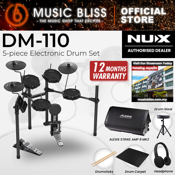 NUX DM-110 5-Piece Digital Electronic Drum Set