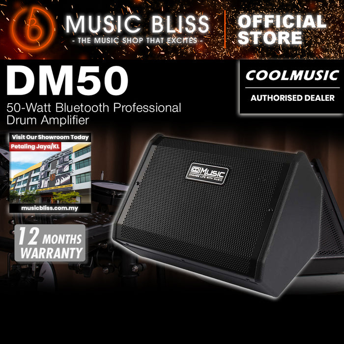 COOLMusic DM-50 50-Watt Bluetooth Professional Drum Amplifier