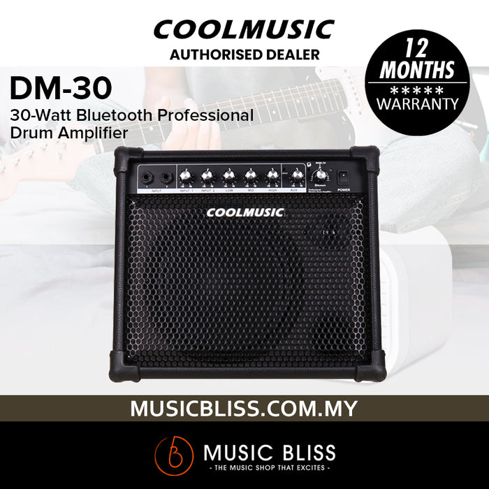 Cool Music DM-30 30-Watt Bluetooth Professional Drum Amplifier