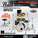 Pearl Decade Maple 5-Piece Drum Set with Hardware, Drumstick and Throne - 22" Kick - Satin Black Burst - Music Bliss Malaysia