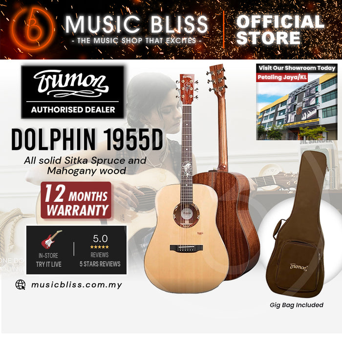 Trumon Dolphin 1955D All solid Sitka Spruce and Mahogany wood Acoustic Guitar