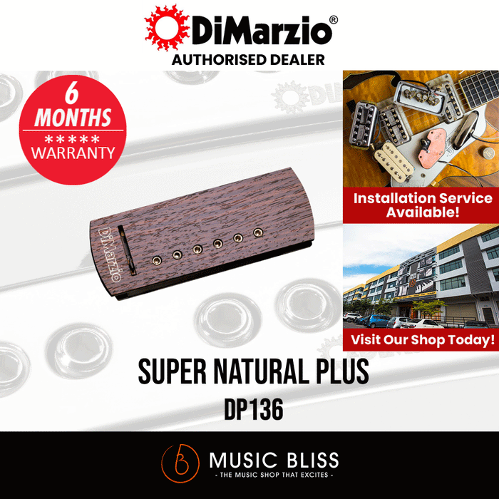 DiMarzio DP136 Super Natural Plus Acoustic Guitar Soundhole Pickup - Music Bliss Malaysia