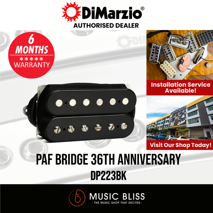 DiMarzio DP223BK PAF Bridge Humbucker 36th Anniversary Electric Guitar Pickup - Music Bliss Malaysia