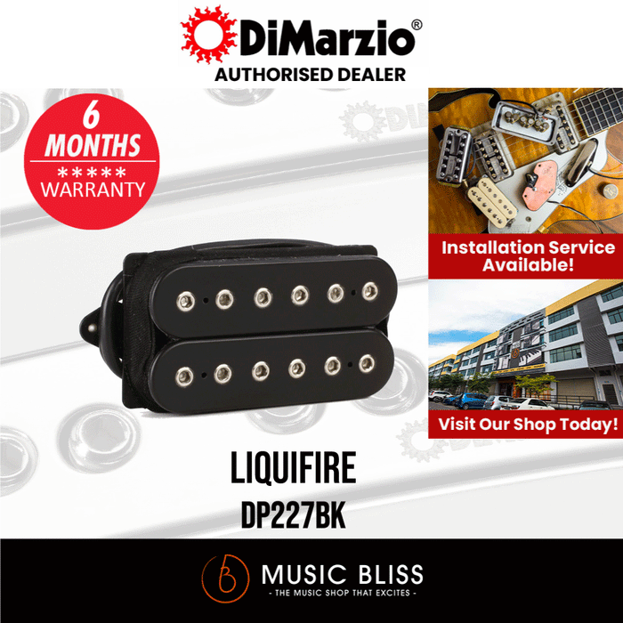 DiMarzio DP227BK LiquiFire Neck Humbucker Pickup - Music Bliss Malaysia
