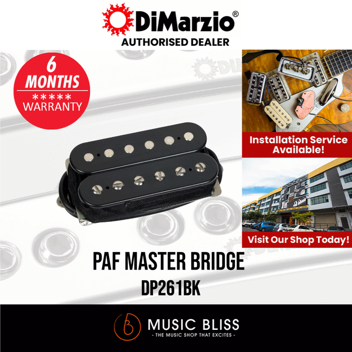 DiMarzio DP261 PAF Master Humbucker Bridge Pickup - Music Bliss Malaysia