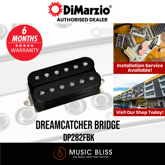 DiMarzio DP282FBK Dreamcatcher Bridge Pickup - F-spaced Black - Music Bliss Malaysia