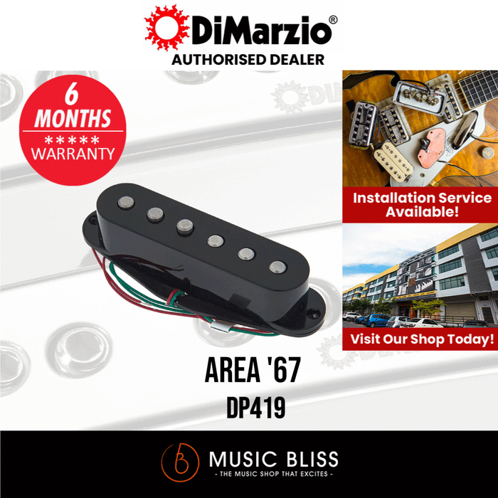DiMarzio DP419 Area '67 Hum Canceling Strat Pickup - Music Bliss Malaysia