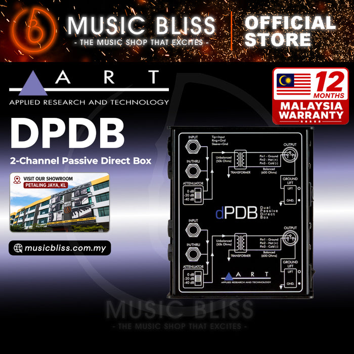 ART dPDB 2-channel Passive Direct Box with Low Noise, Input Attenuation, and Ground Lift Switches