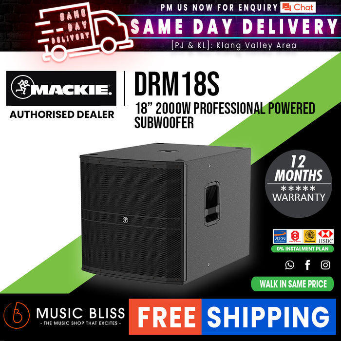 Mackie DRM18S 2000W 18" Powered Subwoofer - Music Bliss Malaysia