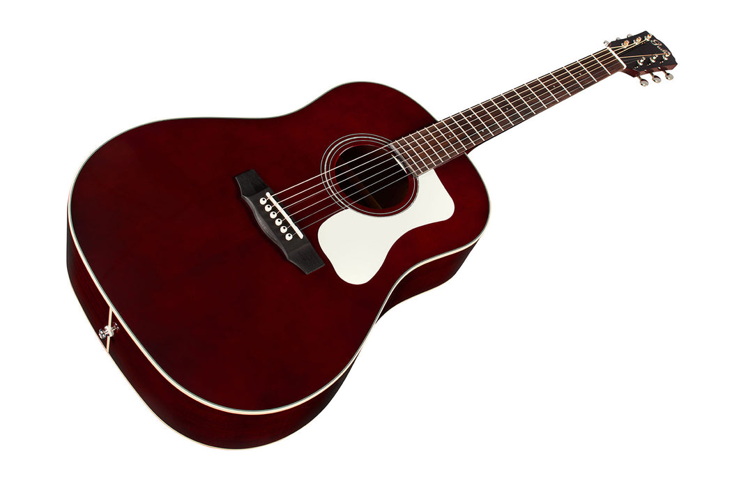 Guild DS-240 Memoir Acoustic Guitar - Wine Red, Solid Spruce Top, Solid Mahogany Back & Sides