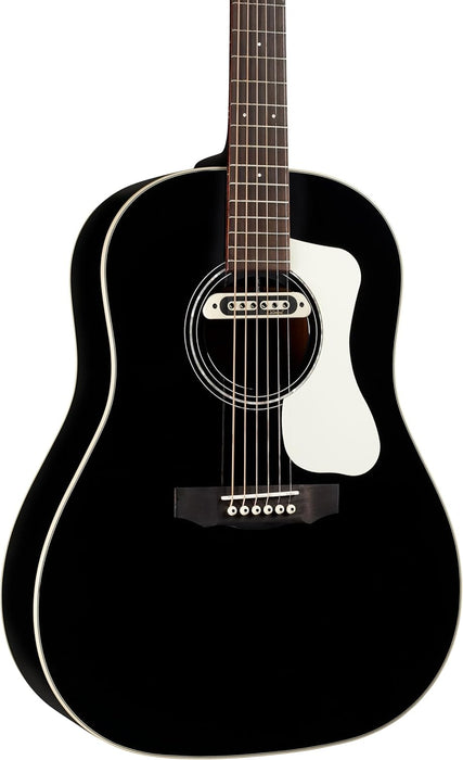 Guild DS-240e Memoir Acoustic-electric Guitar - Black, Solid Spruce Top, Mahogany Back & Sidesr - Black