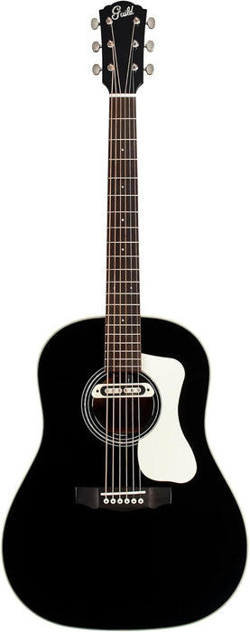 Guild DS-240e Memoir Acoustic-electric Guitar - Black, Solid Spruce Top, Mahogany Back & Sidesr - Black