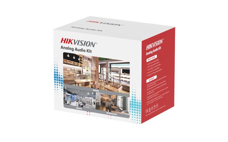 HIKvision Audio Budget Ceiling Speaker PA Package - 60W Analog Amplifier with 2×20W Cabinet Speakers