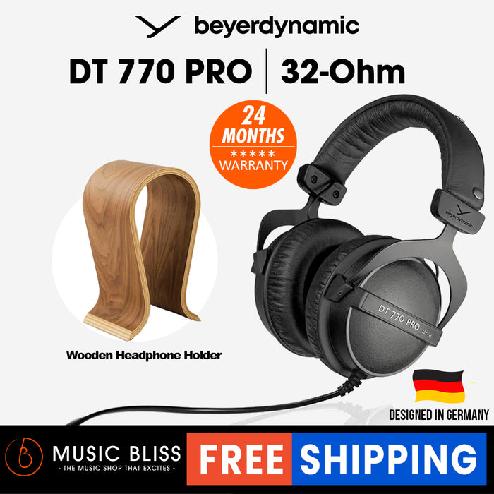 Beyerdynamic DT 770 PRO 32 Ohm Over-Ear Studio Headphones. Enclosed Design, Wired for Professional Sound in The Studio and on Mobile Devices Such as Tablets and Smartphones - Music Bliss Malaysia